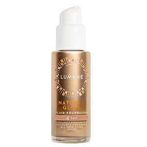 LUMENE Natural Glow Fluid Foundation šviesinantis pagrindas 4 įdegiams 30 ml