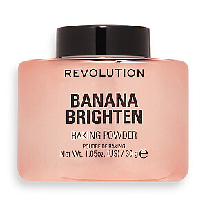 MAKEUP REVOLUTION Рассыпчатая разрыхлитель Banana Brighten, осветляющая рассыпчатая пудра для лица, 30 г