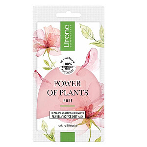 LIRENE Power of Plants jauninanti veido kaukė Rose 17g