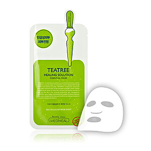 MEDIHEAL Teatree Care Solution Essential Mask EX esminė raminanti veido kaukė 24 ml