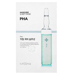 MISSHA Mascure Peeling Solution Sheet Mask PHA отшелушивающая и очищающая тканевая маска с PHA кислотами 28мл