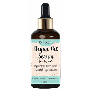 NACOMI Argan Oil Serum - serumas galiukams su argano aliejumi su pipete 50ml