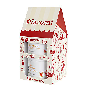 NACOMI SET Cozy Morning kūno šveitiklis 100 ml + kūno putos 180 ml