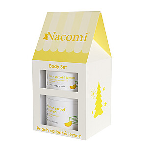 NACOMI SET Peach Sorbet & Lemon Body Scrub Скраб для тела 100мл + 200мл