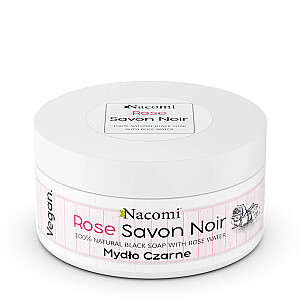 Juodas muilas NACOMI Savon Noir Rose 125g