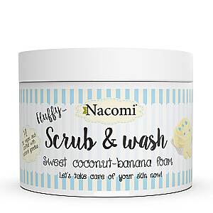 NACOMI Scrub & Wash šveitimo ir plovimo putos Sweet Coconut-Banana Foam 180ml