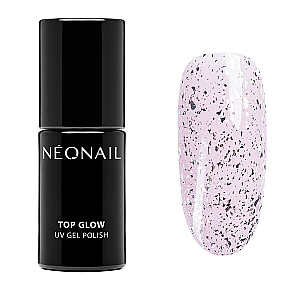 NEONAIL UV Гель-лак Top Glow lakier hybrydowy 8806 Silver Flakes 7,2 мл