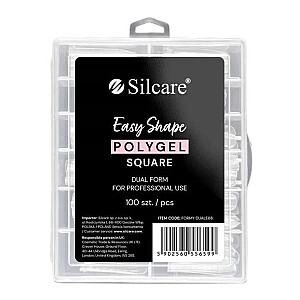 SILCARE Двойные формы для акрилового геля Clear Square 100 шт.