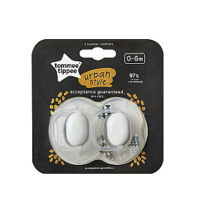 TOMMEE TIPPEE Urban čiulptukas 0-6 m, neutralus, 2 vnt.