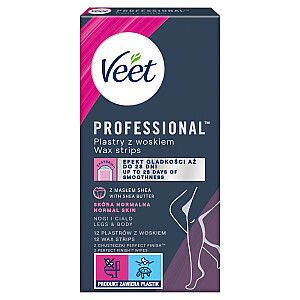 VEET Easy-Gelwax Normal Skin Полоски с воском для депиляции тела 12 шт.