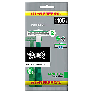 Vienkartinis skustuvas WILKINSON Sword Extra Essential 2 Sensitive 15 vnt.