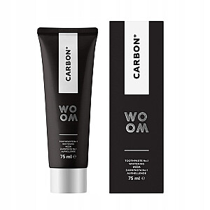 WOOM Carbon+ balinanti juoda dantų pasta su aktyvuota anglimi 75ml