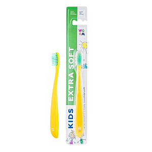 WOOM Toothbrush Kids Extra Soft 2-6 лет, очень нежная зубная щетка для детей.