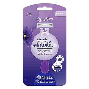 WILKINSON MyIntuition Smooth Violet Bloom Quattro skustuvai 3 vnt.