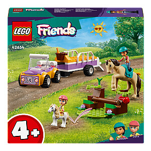 Lego Friends конструктор Трейлер с лошадьми и пони 105  шт. 4+ 42634