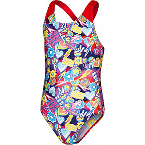 Speedo Dziecięcy strój kąpielowy Speedo DIGI ALV SPBK JF true navy/fed red/blue flame/rose violet/lapis blue/bright yellow rozmiar 11-12