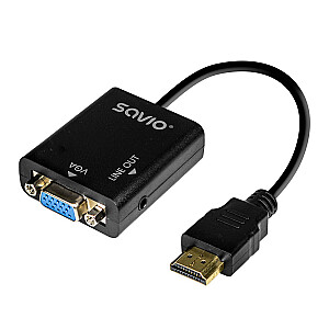 Adapter HDMI-VGA z audio AK-76