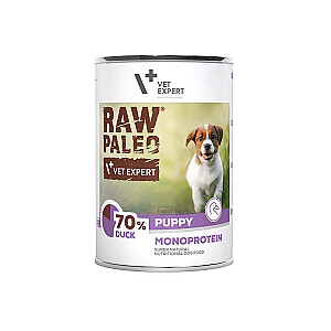 RAW PALEO Puppy Monoprotein Duck - wet food for puppies - 400 g