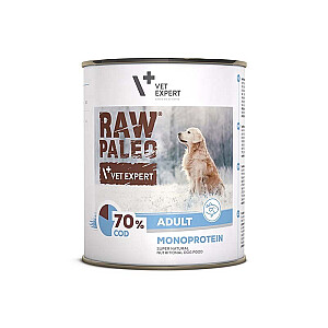 RAW PALEO Adult Monoprotein Cod - wet dog food - 800 g