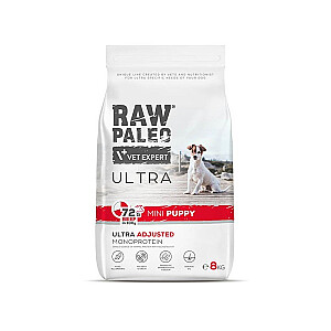 RAW PALEO Ultra Mini Puppy Beef - dry food for puppies of small breeds - 8 kg