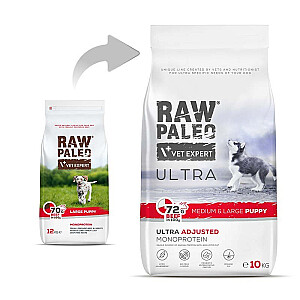 RAW PALEO Ultra Medium&Large Puppy Beef - dry food for puppies - 10 kg