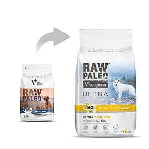 RAW PALEO Ultra Medium&Large Adult Turkey - dry dog ​​food - 2 kg