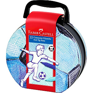 Flomasterių rinkinys Faber-Castell 33 spalvų, futbolas