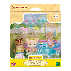 SYLVANIAN FAMILIES Rinkinys „Linksmybės baseine“