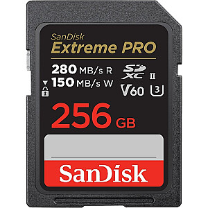 Поколение SanDisk Extreme PRO SDXC 256 ГБ, класс 10 UHS-II/U3 V60 (SDSDXEP-256G-GN4IN)