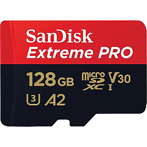 Карта SanDisk Extreme PRO MicroSDXC 128 ГБ 10 классов UHS-I/U3 A2 V30 (SDSQXCD-128G-GN6MA)