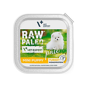 RAW PALEO Pate Mini Puppy Turkey - šlapias maistas šuniukams - 150 g