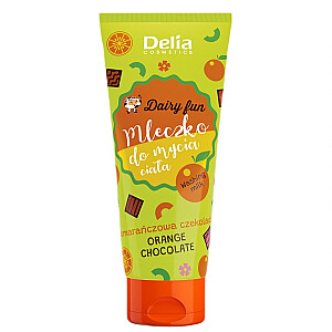 DELIA Dairy Fun kūno valomasis pienas Orange Chocolate 200ml