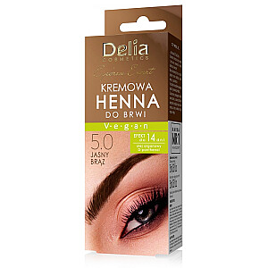 DELIA Henna antakių kremas 5.0 Šviesiai rudas 15ml