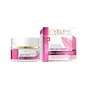 EVELINE Facemed+ 3in1 drėkinamasis ir stiprinantis veido kremas kraujagyslių odai 50ml