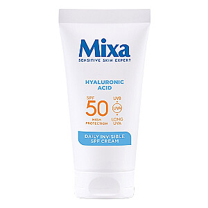 MIXA Drėkinamasis veido kremas SPF50 nuo išsausėjimo Hialurono rūgštis 50ml