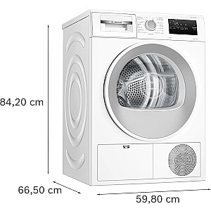 BOSCH WTH85077PL 4 serijos šilumos siurblio skalbyklės džiovintuvas 8 kg baltas