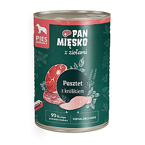 PAN MEAT с травами Паштет из кролика - влажный корм для собак - 400 г