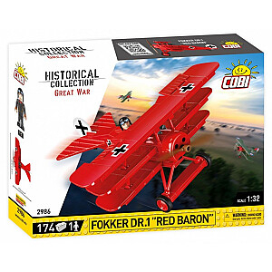 COBI 2986 istorinė kolekcija Great War Fokker Dr.1 Red Baron 174 Pieces