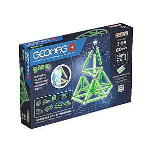 GEOMAG Glow Recycled Magnetic Blocks 60 vnt. G338