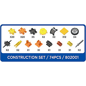 MOKYMOSI IR STATYBINIAI BLOKAI CLICS CLICFORMERS 802001 - KONSTRUKCINIS RINKINYS (6 I 1) - 74 ELEMENTAI