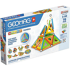 GEOMAG Supercolor plokštės Recycled - magnetiniai blokeliai 78el. G379