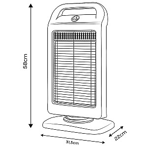 Halogeninis infraraudonųjų spindulių šildytuvas 400/800/1200W