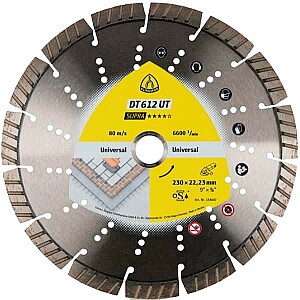 KLINGSPOR SEGMENTUOTI DEIMANTINIAI 125 mm x 2,4 mm x 22,2 mm DT612UT OFFSET / PJOVIMAS