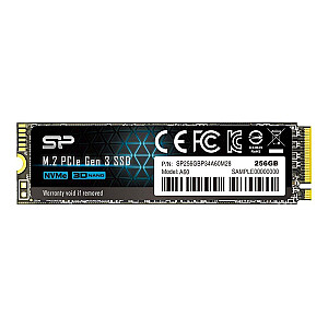 Silicon Power A60 256 ГБ PCIe Gen3x4 NVMe (2200/1600 МБ/с) 2280 BULK SSD