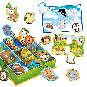 Монтессори-игра для малышей Happy Animals LISCIANI Box 92772