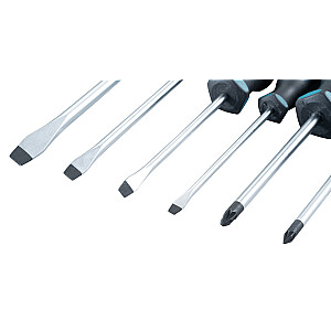 MAKITA SCREWDRIVER SET 6pcs.  (SL4.0 x 100 / SL5.5 x 100 / SL6.5 x 125 / SL8 x 150 / PZ1 x 80 / PZ2 x 100)