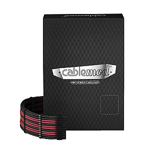 CableMod PRO ModMesh RT ASUS/Seasonic/Phanteks kabelių rinkiniai – juodi/raudoni