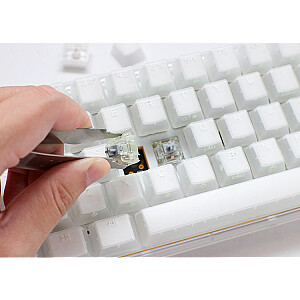 Mini žaidimų klaviatūra Ducky One 3 Aura White, RGB LED - MX-Speed-Silver (JAV)