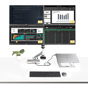 THUNDERBOLT 4 dokas 2X HDMI/DP/2X HDMI 2X EKRANAS – 98W PD