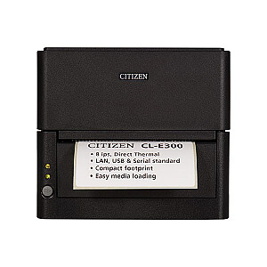 CL-E300 ПРИНТЕР LAN USB SERIAL/BLACK EN PWR 300DPI DT 5IN IN